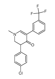 3-(4-chlorophenyl)-2,3-dihydro-1-methyl-5-(3-trifluoromethylphenyl)-4(1H)-pyridinone Structure