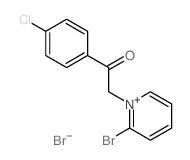 Pyridinium, 2-bromo-1-[2-(4-chlorophenyl)-2-oxoethyl]-,bromide (1:1) structure