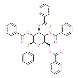 .beta.-D-Glucopyranoside, phenyl 1-thio-, tetrabenzoate structure