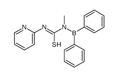 1-diphenylboranyl-1-methyl-3-pyridin-2-ylthiourea结构式