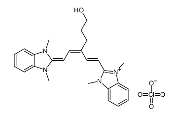 1H-BENZIMIDAZOLIUM, 2-[3-[(1,3-DIHYDRO-1,3-DIMETHYL-2H-BENZIMIDAZOL-2-YLIDENE)ETHYLIDENE]-6-HYDROXY-1-HEXENYL]-1,3-DIMETHYL-, PERCHLORATE (SALT) structure