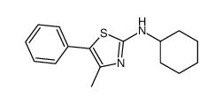 N-cyclohexyl-4-methyl-5-phenyl-1,3-thiazol-2-amine结构式