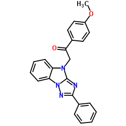 1-(4-Methoxyphenyl)-2-(2-phenyl-4H-[1,2,4]triazolo[1,5-a]benzimidazol-4-yl)ethanone结构式