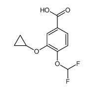 3-cyclopropyloxy-4-(difluoromethoxy)benzoic acid Structure