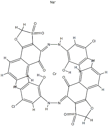 sodium bis[4-[(5-chloro-2-hydroxyphenyl)azo]naphth[2,1-d]-1,3-oxathiazol-5-ol 3,3-dioxidato(2-)]chromate(2-) Structure