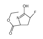 Proline, 4-fluoro-5-oxo-, ethyl ester (7CI,8CI) Structure