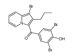 1-Bromo-2-n-propyl-3-(3,5-dibromo-4-hydroxy-benzoyl)-indolizine Structure