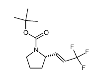 (S)-1-tert-butoxycarbonyl-2-(3,3,3-trifluoroprop-1-enyl)pyrrolidine Structure