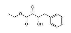 ethyl (2R,3S)-2-chloro-3-hydroxy-4-phenylbutyrate结构式