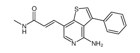 (2E)-3-(4-amino-3-phenylthieno[3,2-c]pyridin-7-yl)-N-methylacrylamide结构式