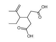 3-(1-ethyl-2-methyl-2-propenyl)pentanedioic acid结构式