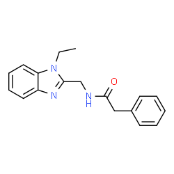 N-((1-ethyl-1H-benzo[d]imidazol-2-yl)methyl)-2-phenylacetamide结构式