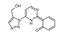 6-[6-[5-(hydroxymethyl)triazol-1-yl]-1H-pyrimidin-2-ylidene]cyclohexa-2,4-dien-1-one Structure