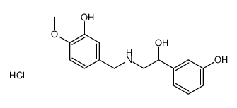 [2-hydroxy-2-(3-hydroxyphenyl)ethyl]-[(3-hydroxy-4-methoxyphenyl)methyl]azanium,chloride Structure