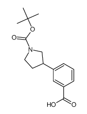 3-(3-CARBOXY-PHENYL)-PYRROLIDINE-1-CARBOXYLIC ACID TERT-BUTYL ESTER Structure