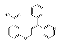 3-(3-phenyl-3-pyridin-3-ylprop-2-enoxy)benzoic acid Structure