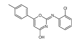 2-(2-chloroanilino)-6-(4-methylphenyl)-1,3-oxazin-4-one结构式