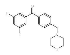 3,5-DIFLUORO-4'-THIOMORPHOLINOMETHYL BENZOPHENONE picture