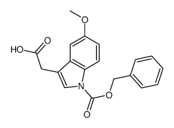 2-(5-methoxy-1-phenylmethoxycarbonylindol-3-yl)acetic acid结构式