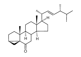 (22E,24R)-3α-5-cyclo-5α-ergost-22-en-6-one Structure