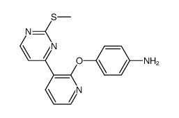 4-{3-[2-(methylthio)pyrimidin-4-yl]pyridin-2-yloxy}benzeneamine结构式