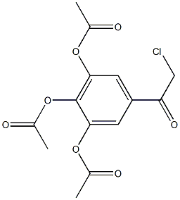 Ethanone, 2-chloro-1-[3,4,5-tris(acetyloxy)phenyl]- Structure