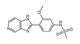 2-(4'-methanesulfonylamino-2'-methoxy-phenyl)-imidazo[4,5-c]pyridine结构式