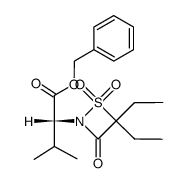 benzyl (D)-2'-(4,4-diethyl-1,1-dioxido-3-oxo-1,2-thiazetidin-2-yl)-3'-methylbutanoate结构式