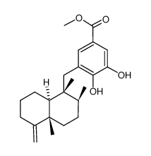 5-[[(1R,8aα)-Decahydro-1β,2β,4aβ-trimethyl-5-methylenenaphthalene-1α-yl]methyl]-3,4-dihydroxybenzoic acid methyl ester structure