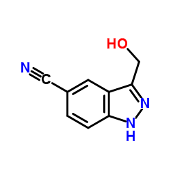 3-(Hydroxymethyl)-1H-indazole-5-carbonitrile Structure