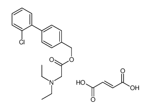 Glycine, N,N-diethyl-, (2'-chloro(1,1'-biphenyl)-4-yl)methyl ester, (Z)-2-butenedioate Structure