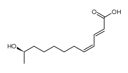 (2E,4Z,11R)-11-hydroxydodeca-2,4-dienoic acid结构式