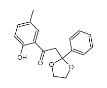 3-(ethylenedioxy)-1-(2-hydroxy-5-methylphenyl)-3-phenyl-1-propanone Structure