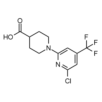 1-(6-Chloro-4-(trifluoromethyl)pyridin-2-yl)piperidine-4-carboxylicacid structure