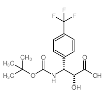 (2R,3R)-3-((TERT-BUTOXYCARBONYL)AMINO)-2-HYDROXY-3-(4-(TRIFLUOROMETHYL)PHENYL)PROPANOIC ACID结构式