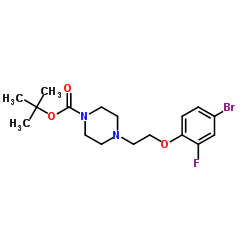 tert-Butyl 4-[2-(4-bromo-2-fluorophenoxy)-ethyl]piperazine-1-carboxylate picture