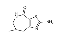 2-Amino-5,5-dimethyl-5,6,7,8-tetrahydro-4H-thiazolo(5.4-c)-azepin-8-one结构式