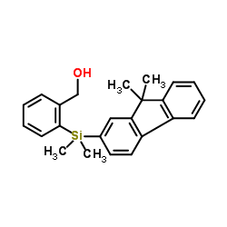 2-[(9,9-Dimethyl-2-fluorenyl)dimethylsilyl]benzyl alcohol structure