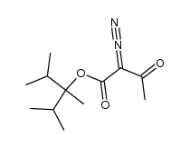 2,3,4-trimethyl-3-pentyl diazoacetoacetate Structure