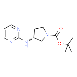 (R)-tert-Butyl 3-(pyrimidin-2-ylamino)pyrrolidine-1-carboxylate结构式