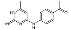 1-[4-[(2-amino-6-methylpyrimidin-4-yl)amino]phenyl]ethanone Structure