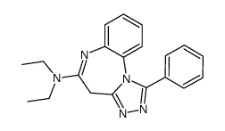 4H-(1,2,4)Triazolo(4,3-a)(1,5)benzodiazepin-5-amine, N,N-diethyl-1-phe nyl-结构式