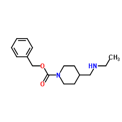 Benzyl 4-[(ethylamino)methyl]-1-piperidinecarboxylate结构式