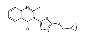 2-methyl-3-[5-[(oxiranylmethyl)thio]-1,3,4-thiadiazol-2-yl]-4(3H)-quinazolinone结构式