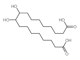 Octadecanedioic acid, 9,10-dihydroxy- Structure