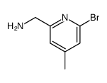 (6-bromo-4-methylpyridin-2-yl)methanamine结构式