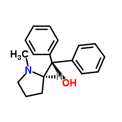 (-)-α,α-Diphenyl-N-methyl-D-prolinol Structure