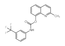 Carbanilic acid,m-(trifluoromethyl)-, 2-methyl-8-quinolyl ester (8CI) structure