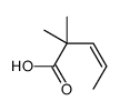 2,2-Dimethyl-3-pentenoic acid Structure