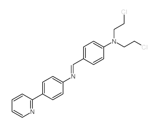 N,N-bis(2-chloroethyl)-4-[(4-pyridin-2-ylphenyl)iminomethyl]aniline结构式